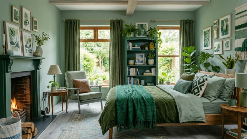 slaapkamer groen kleuraccenten interieur poppen blog